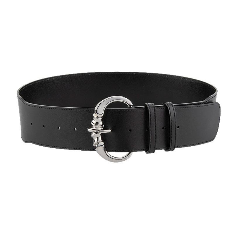 Belt New Women's Hong Kong Style Leather Pin Buckle Belt Commuter Fashion Wide Edition Waist Seal