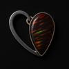 Natural Opal Pendant 24 ct Multicolor Pear Cut 925 Sterling Silver October Birthday Birthstone