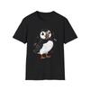 Puffin Cute Hand-drawn Animal Black Tee Nature Kawaii Graphic T-Shirt
