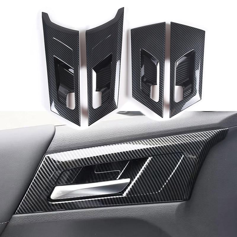 Für Mitsubishi Outlander 2022 2025 2024 ABS Carbon Fiber Center Console Dekoration Innere Türgriff Schüssel Abdeckung Trim Zubehör