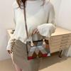 Trendy Street Style Pu Leather Handbag Large Capacity Square Crossbody Bag