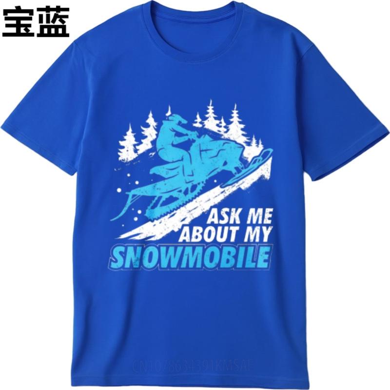 Essential Tee Rock For her Oneck tshirt Streetwear Snowmobile Rider In Winter Forest Scene Trendy For him tees Quick Dry Shirt