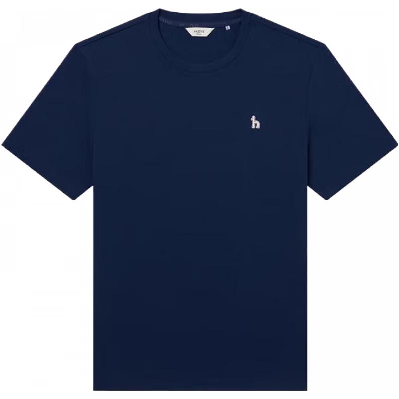 Hazzys Men s Solid Round Neck Short Sleeve T-Shirt 2XL