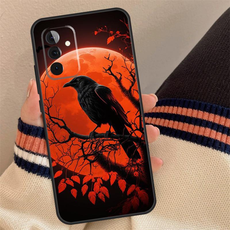 Goth Raven Case For Samsung Galaxy A14 A54 A34 A24 A52 A32 A22 A12 A51 A71 A33 A23 A13 A53 Cover Funda