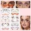 12pcs Waterproof Halloween Face Tattoo Portable Halloween Bat Face Stickers  Enhance Atmosphere
