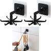 Kitchen Utensil Hook - AIMOONSA - 360° Rotating - 6 Hooks - Pack of 2 - No-Drill Mounting