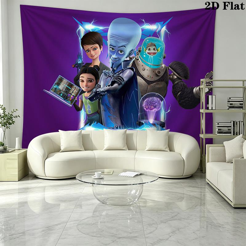 Megamind Pattern Home Decor Tapestry, Wall Hanging, Decorative RV Wall Cloth.NGT0928227