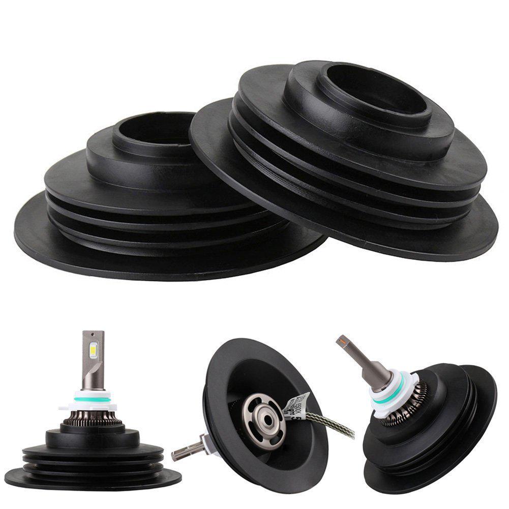 Universal LED Headlight Extended Dust Cover C6 - Small Hole for Single Lamp Copper Strip Style