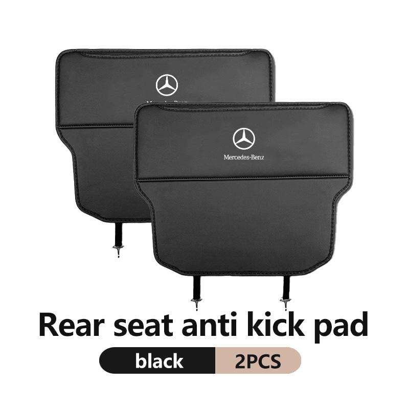 AABCT1 Leather Car Anti-kick Pad Backseat Anti Scratch Protector Pad Storage Accessories For Benz Exclusive AMG W124 W203 W204 SPRINTER
