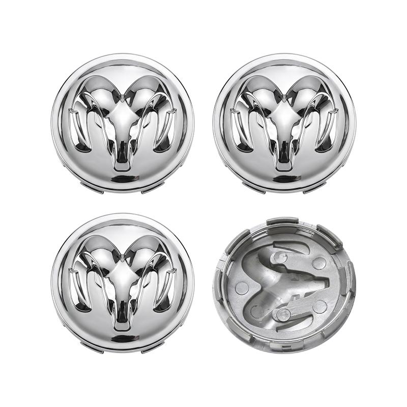 4 Stück 64mm Radnabenkappen Ersatz Radnabenemblem für Dodge Durango Challeager NITRO SRT Charger Journey Ram 1500