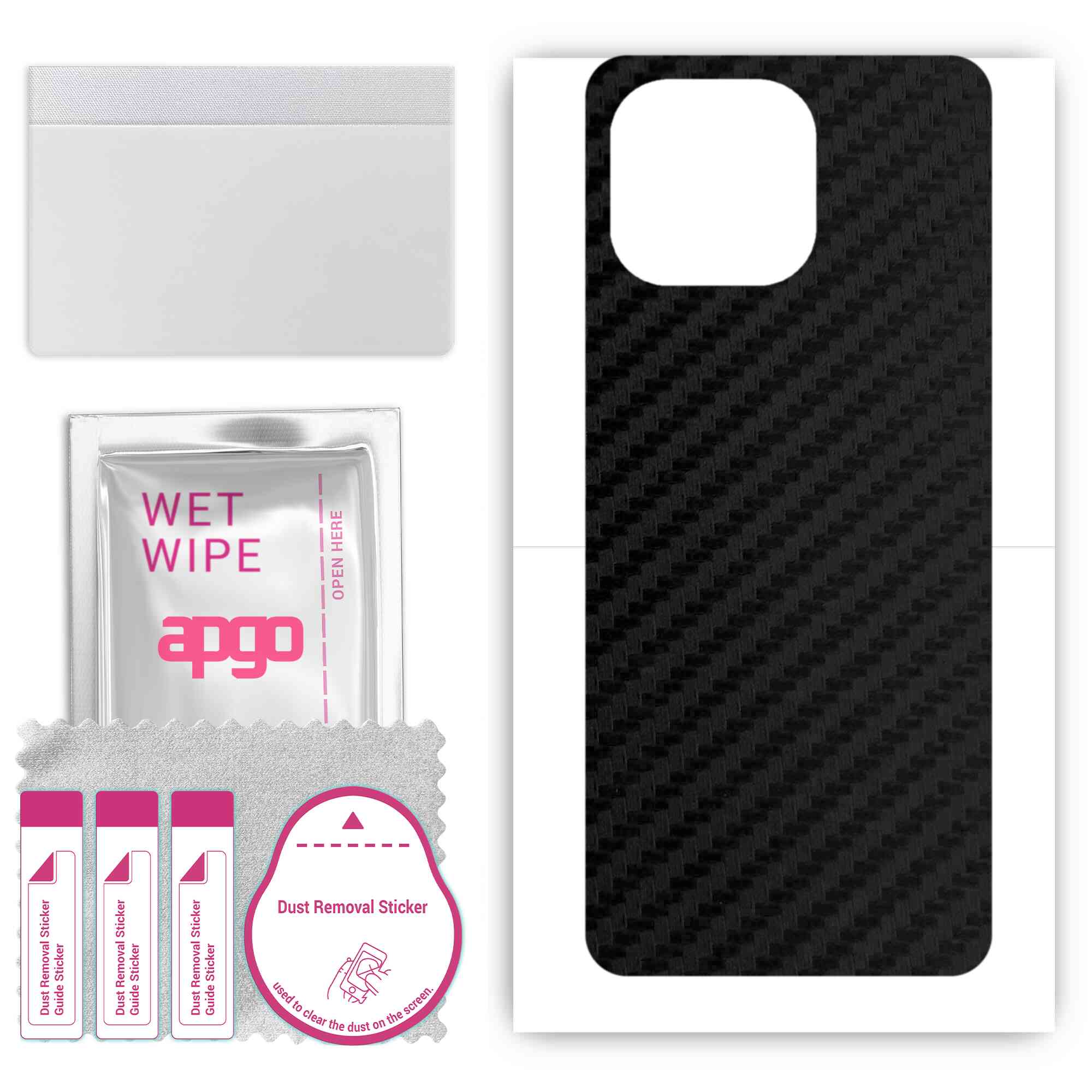 

apgo Protective Skin Sticker for the back compatible with Honor Play 30M, Wrap Film, Foil, Vinyl - Pattern Carbon Black