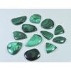 12Pcs Natural Green Malachite Mix Shape Cabochon Loose Gemstone 295Cts. Lot C-479