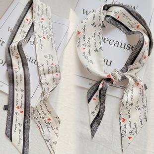 Simulation silk scarf female Lijing forging silk scarf Korean version simple and versatile beach scarf with travel shawl printing