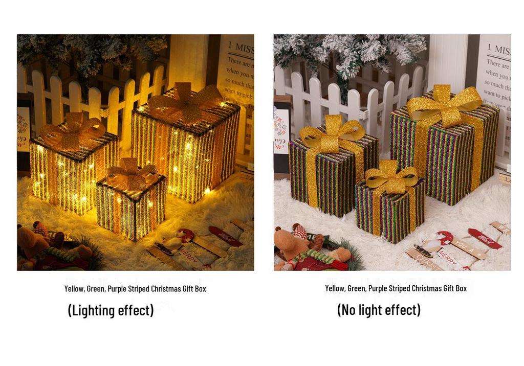 Christmas LED String Lights Gift Set: 3-Piece Decoration for Festive Party Atmosphere