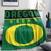 Oregon Ducks Print Flannel Blanket High Quality Warm Comfortable Cover for All Seasons Perfect for Gifts Home Decor