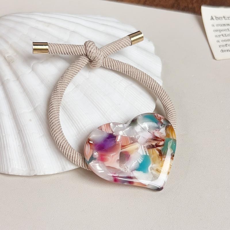Soft High Elastic Hair Ropes Cute Solid Color Rubber Bands No Slip Ponytail Holders for Women Girls Thick Hair