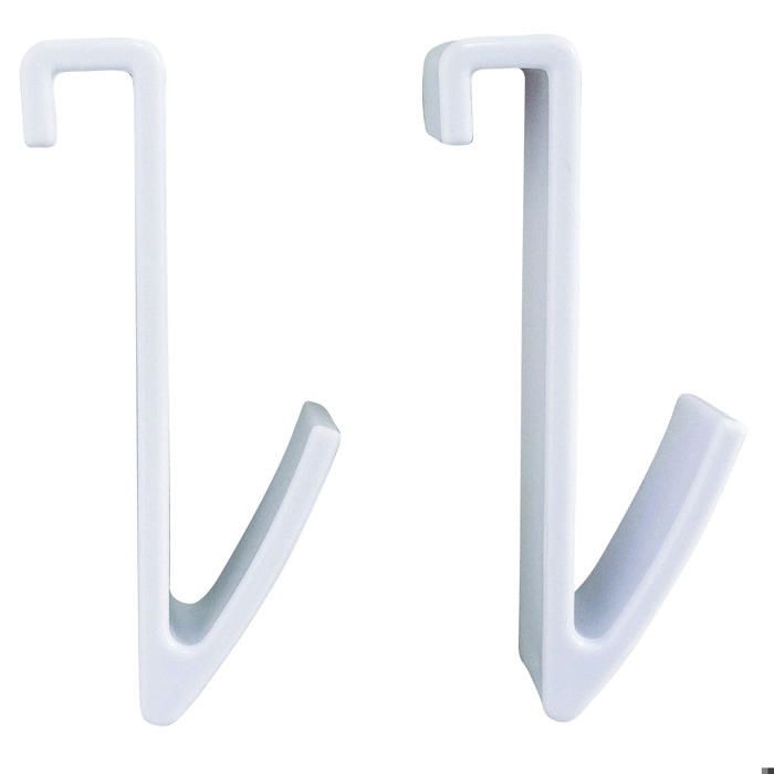 Crochets blancs pour sèche-serviette à tubes plats