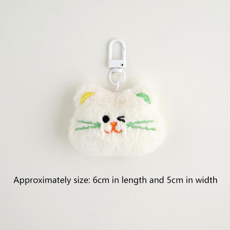 Cute Plush Little Bear Rabbit Doll Keychain Cartoon Animal Pendant Keyrings Backpack Decoration Accessories Gifts