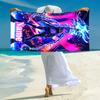 Personalized Electric Arcane Dance Beach Towel Microfiber Beach Towel Thin Absorbent for Beach Swimming Yoga Bath Sports. 091053