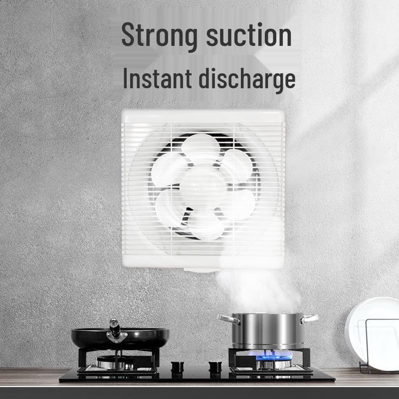 Louvre Silent Ventilation Fan: Kitchen Oil & Bathroom Exhaust Wall/Window Mount