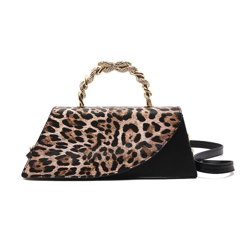 Streetwear Leopard Print Small Pu Crossbody Bag With Magnetic Closure For Daily Use
