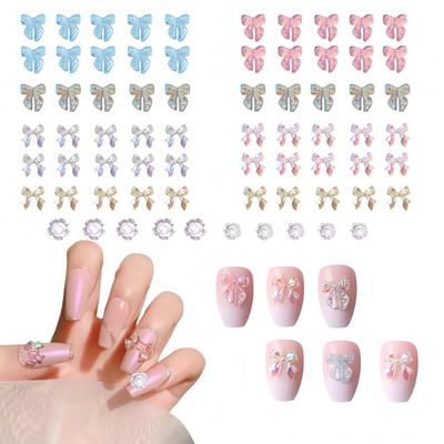 Gulenvailo 70 Pièces Mignon Art des Ongles Slime pour Ongles Ongles et Camélia Mignon Mode 3D Résine Fait Main Design d'Ongles Mode Accessoires de Bricolage Charms,