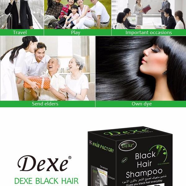 5-pack of Hair Dyeing Black Shampoo, Suitable for Both Men and Women To Use