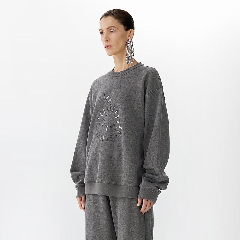 JNBY 2025 Spring Animal Print Round Neck Loose Sweatshirt