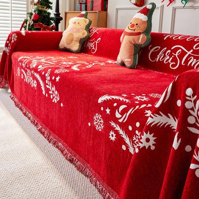 Christmas Festive Chenille Sofa Towel Non-Slip Thickened Sofa Cover All-Inclusive Universal Cover Wedding Housewarming Cover Cloth Blanket