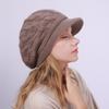 Fried Dough Twists Knit Hat Plush Thickened Warm Wool Hat Suitable for outdoor wind protection in autumn and winter