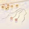 Erdbeer-Kristall-Ohrkabel Reiner High-End Ohrhaken-Ohrringe Quaste Ohrschmuck