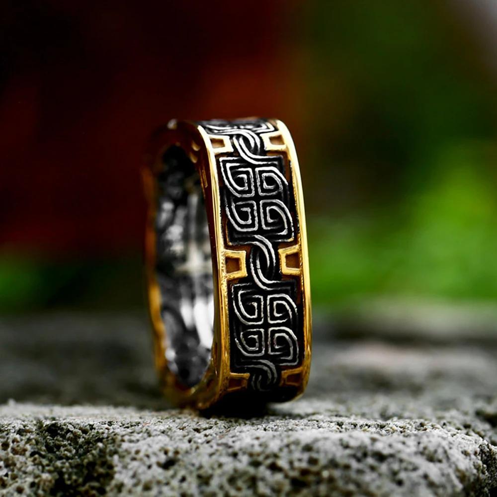 New Norse Viking Celtics Knot Rings for Men Women Stainless Steel Fashion Vintage Biker Jewelry