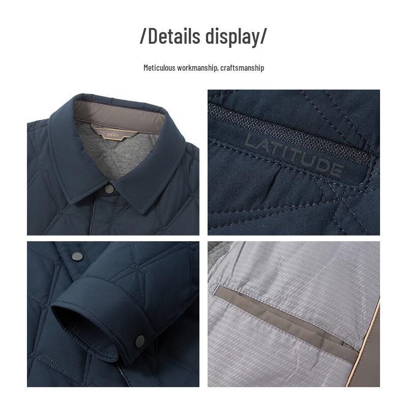 MONTAGUT Men's Winter Collared Business Padded Jacket