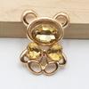 10pcs25 * 30MM Fashionable And Cute Alloy Teddy Bear DIY Accessories Hair Accessories Cartoon Phone Case Hole Shoe Accessories