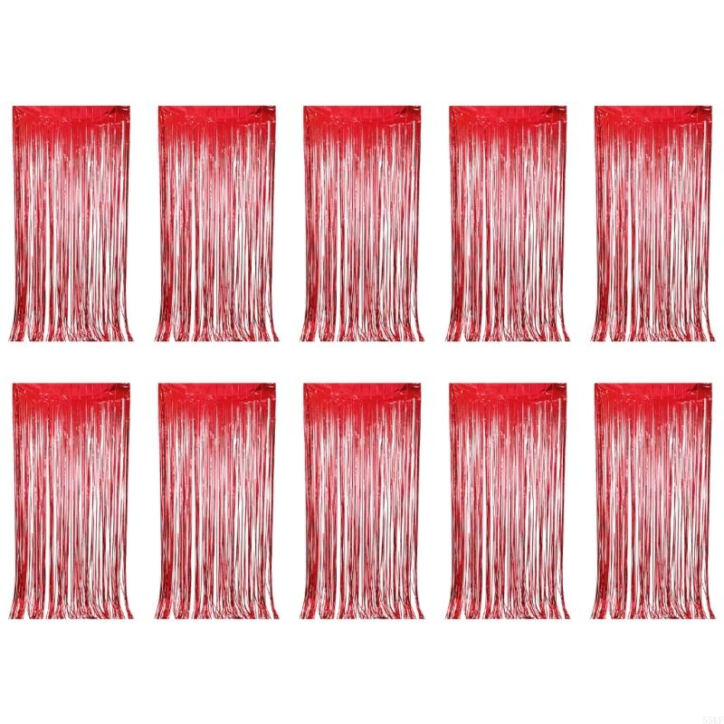 Shimmering Metal Party Streamers Tassels Background For Family Gatherings 55KF