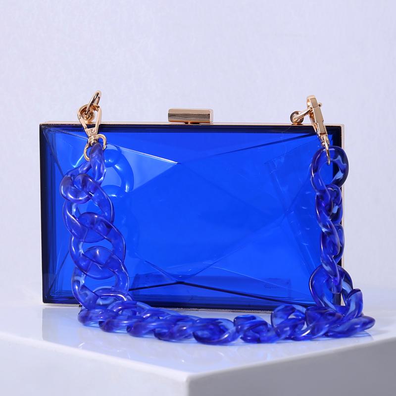 Transparent Tote Bag Diamond Acrylic Clutch Women s Purses and Handbag Designer Luxury 2026 Clear Crossbody Shoulder Bags синий