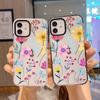 Summer Mobile Phone Case Apple 17promax Colored Flower Iphone13 Transparent Soft Case 15 Girls Protective Case 14
