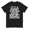 Es ist ein Johnny Ding Familienzusammenkunft Erstes Letztes Teamname T-Shirt
