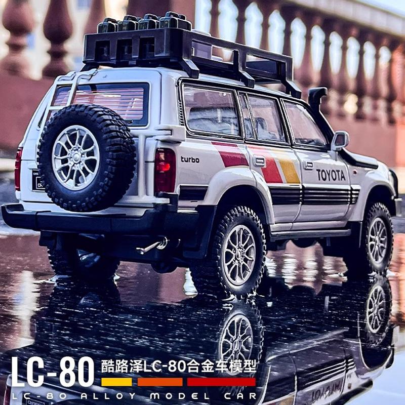 1/24 Scale Toyota Land Cruiser LC80 SUV Alloy Diecast Model Off-road Vehicle Collect Hobby Model Ornaments Gift for Friend Boy Display