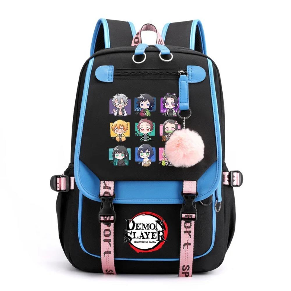 Cute Anime Cartoon Harajuku Backpack Teenage Fashion Outdoor Street USB Backpack Cool Rucksack Anime Backpack School Backpacks