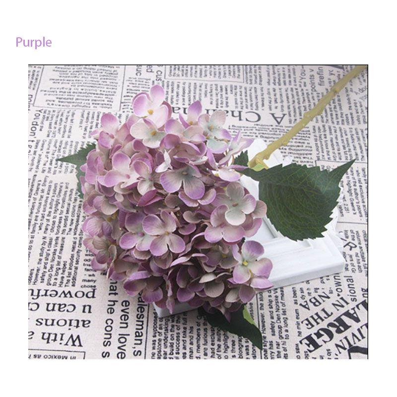 Elegant Faux Artificial Silk Hydrangea Bouquet For Stunning Home And Wedding Decor