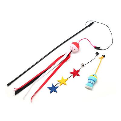 Patchwork Pet Interchangeable Fishing Rod Cat Toy