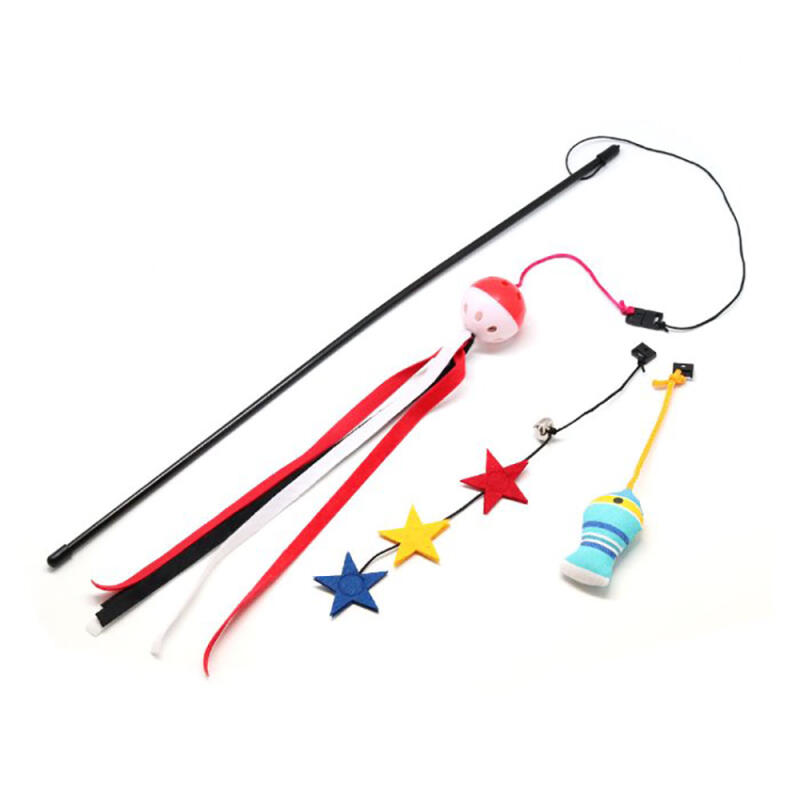 Patchwork Pet Interchangeable Fishing Rod Cat Toy