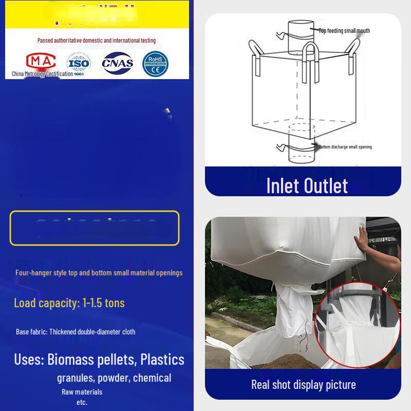 

HANDUNYOU 1-1.5 Ton Heavy-Duty FIBC Bulk Bag with Top Inlet & Bottom Discharge