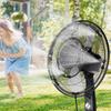 Sistema di raffreddamento a nebulizzazione per ventilatori da esterno Kit ugelli per ventilatore a nebbia Spruzzatore d'acqua Nebulizzatore per ventilatore con 6 ugelli rimovibili Acqua