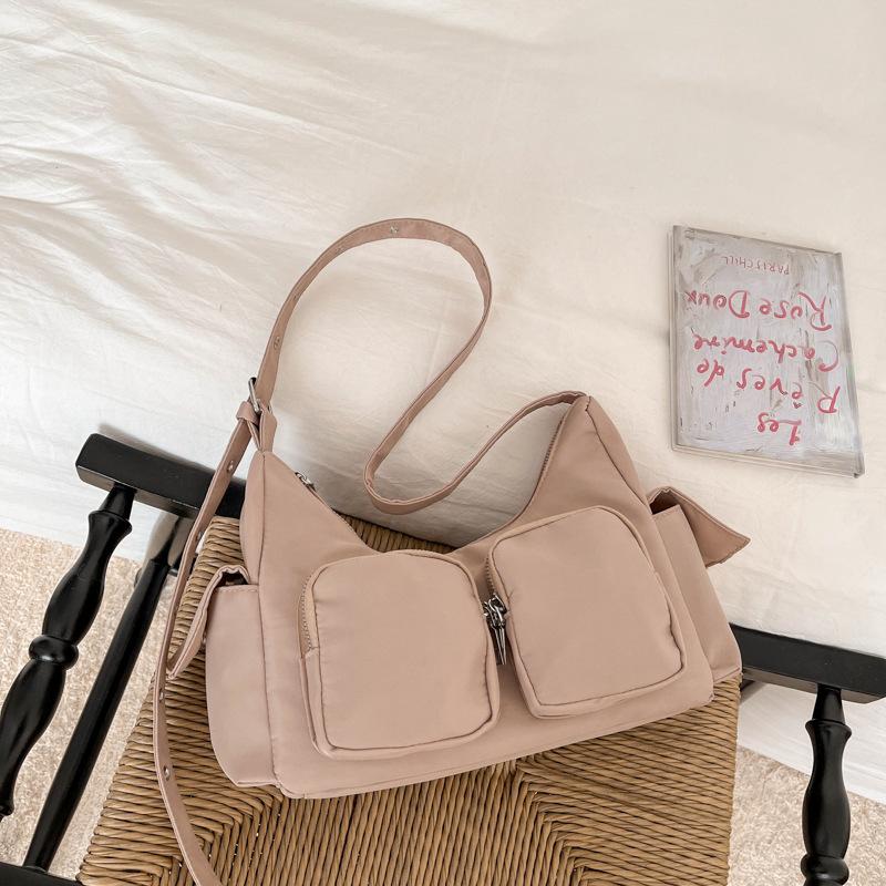 Retro Fashion Multi-pocket Handbag for Women, Simple Crossbody Shoulder Bag, Tote Bag