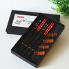 4 Pair Japanese Natural Wood Chopsticks Set Noodles Sushi Chopsticks With Chopsticks Rack Reusable Chinese Tableware Gift Box