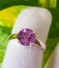 Natural Purple Amethyst Gemstone 925 Sterling Silver Ring Size 6.5 US, Gift A35