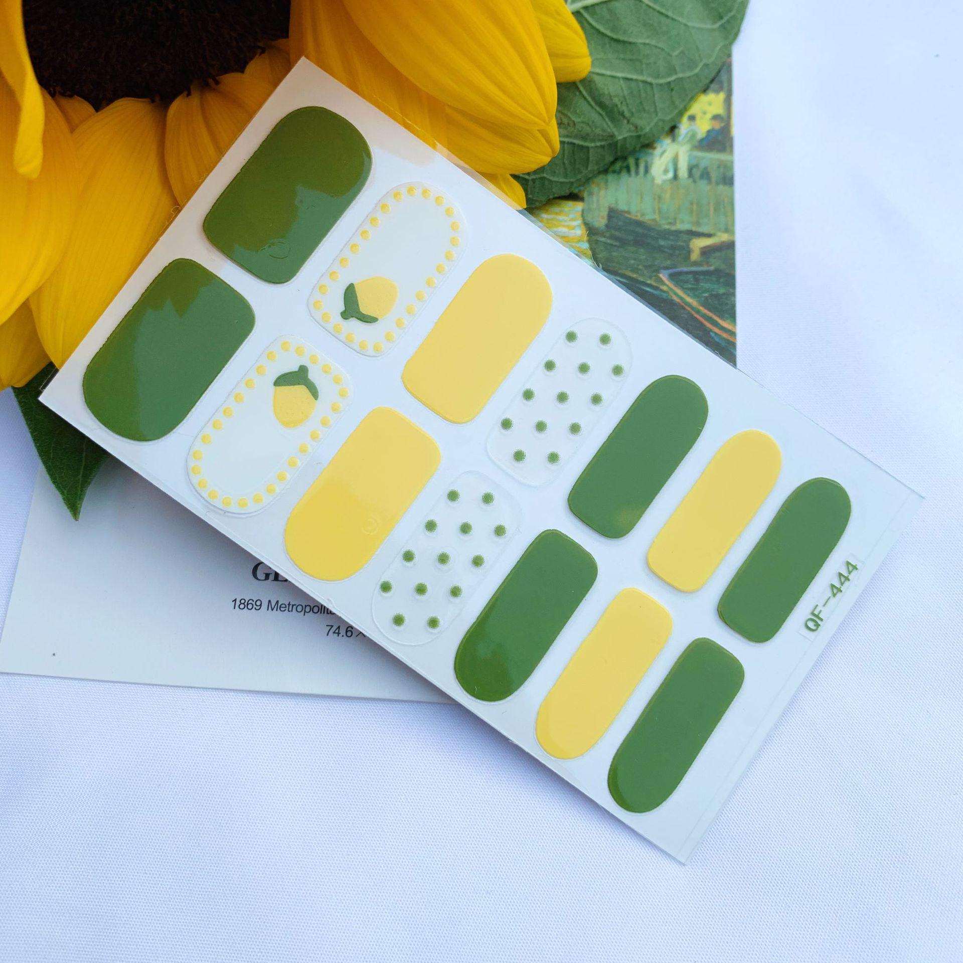 

Hyunya Новые наклейки для ногтей в горошек, маленькие свежие водонепроницаемые наклейки для ногтей, клубничная радуга, 3D, популярные наклейки для ногтей QF444