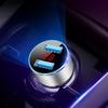 3.1A Car Charger Dual USB Port Quick Charging Aluminum Alloy LCD Display Mobile Phone Adapter for Phone